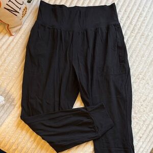 Athleta Black High-Waisted Joggers